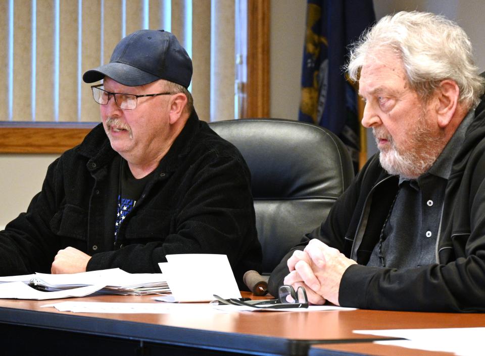 Algansee Township Trustee Rod Bassage and Supervisor Russ Jennings at Thursday's Quincy Fire Association board meeting question whether the township can remain a member.