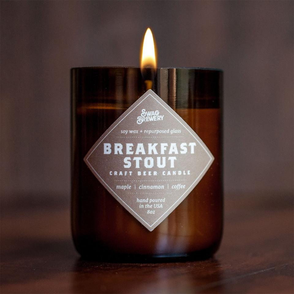 Best Gift for Beer Snobs: Swag Brewery Breakfast Stout Brew Candle