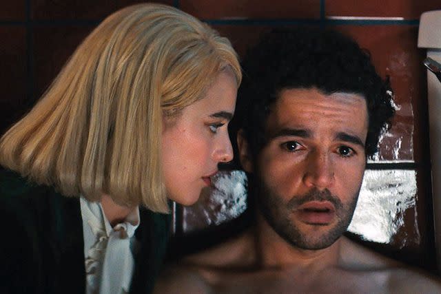 <p>Neon/Courtesy Everett Collection</p> Margaret Qualley and Christopher Abbott in 'Sanctuary'