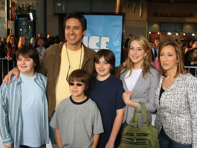 <p>Milan Ryba/FilmMagic</p> Ray Romano poses with wife Anna and their children: daughter Alexandra and sons, Matthew, Gregory and Joseph