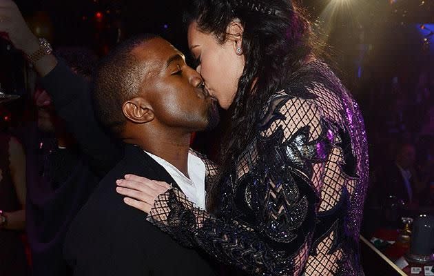 Despite their usual public antics, Kim and Kanye have been cagey about the surrogacy rumours. Source: Getty