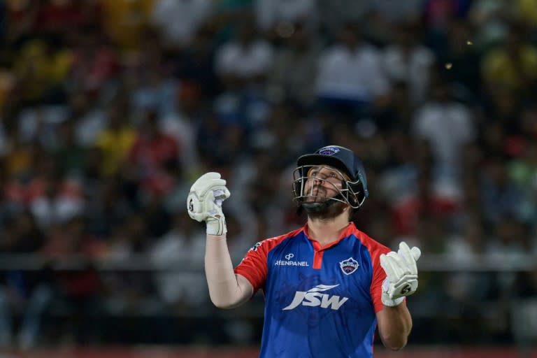 Rilee Rossouw celebrates his first IPL haf century as Delhi beat Punjab