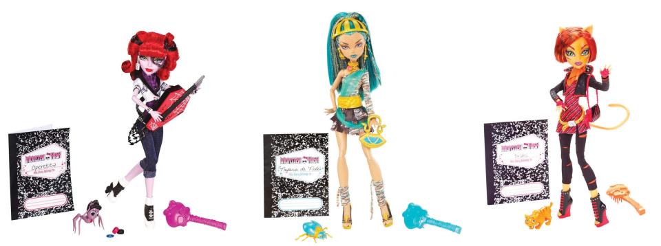 Monster High School- Core Doll Assortment:  Monster High School has a new student in town! Robecca Steam has a signature style with cool details, a steampunk and an ancient monster heritage. For ages 6-7 Price $29.99