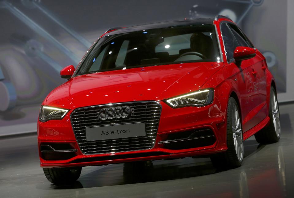 The new electric driven Audi A3 e-tron car is presented at the Volkswagen group night at the Frankfurt motor show