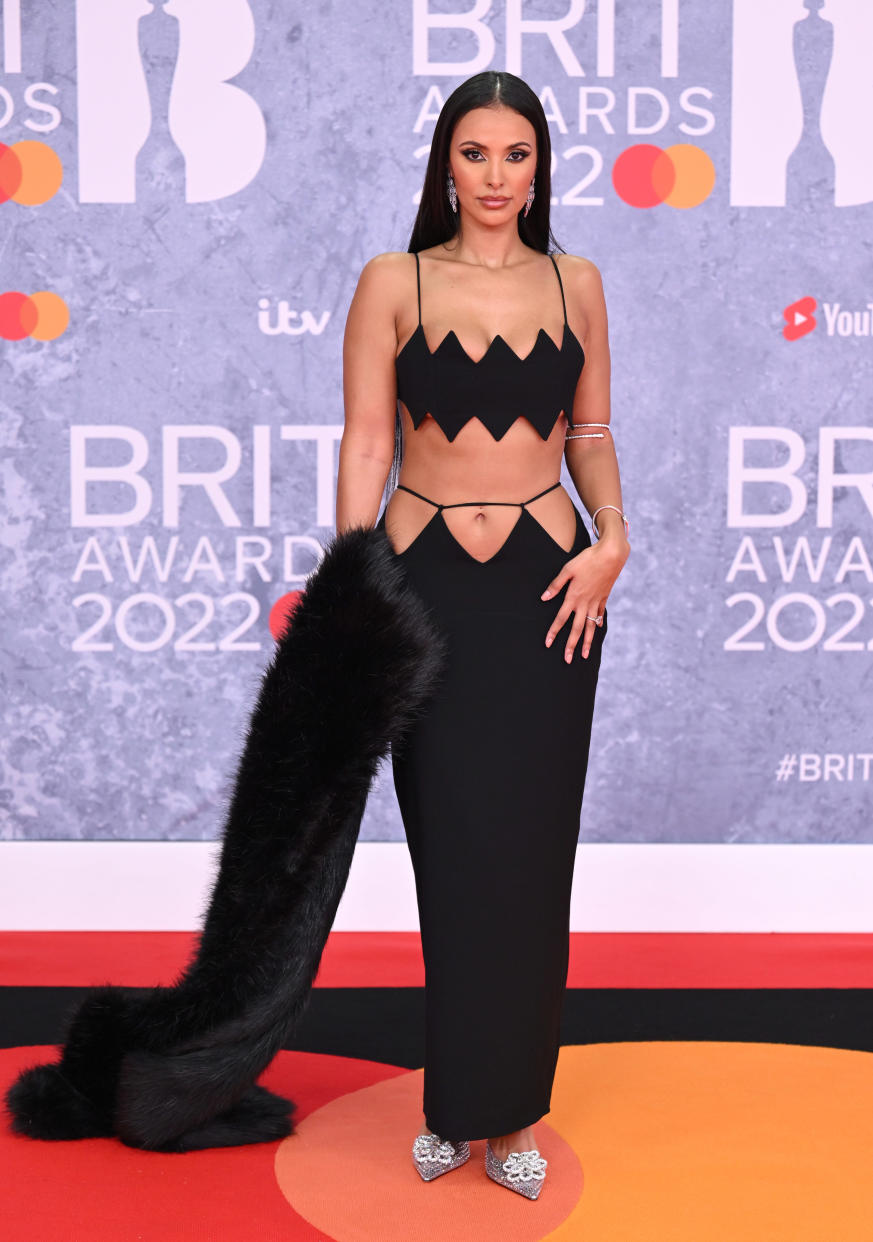 Maya Jama at The BRIT Awards in February, 2022. (Getty Images)