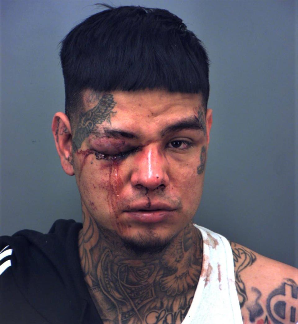 Damian Arce was arrested on an aggravated assault charge on April 17 during an El Paso police-involved shooting in the parking lot of Jaguars strip club.