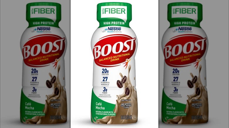 bottle of Boost High Protein Cafe Mocha