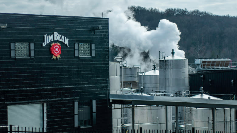 Jim Beam distillery tanks