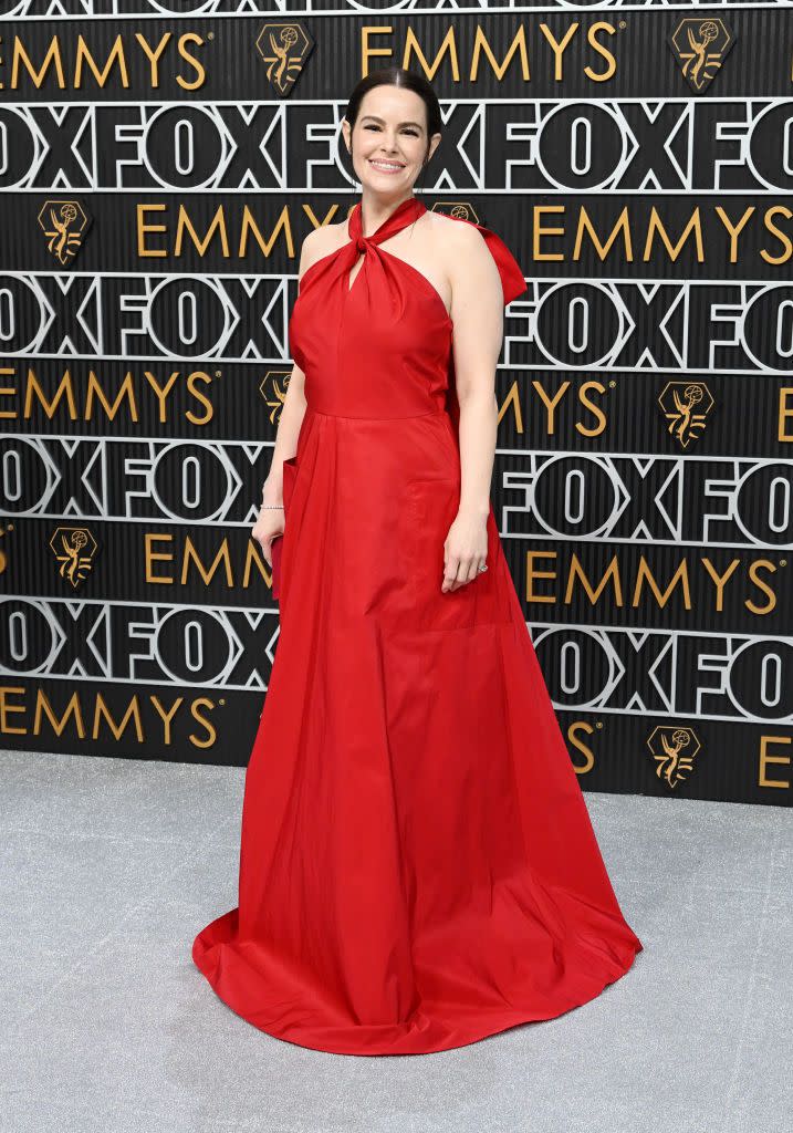 emily hampshire at the 75th primetime emmy awards held at the peacock theater on january 15, 2024 in los angeles, california photo by gilbert floresvariety via getty images