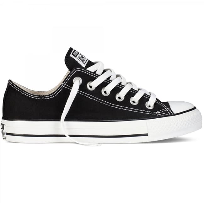 converse low top trainers black