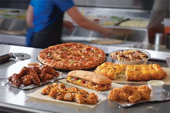 A selection of Domino's menu items