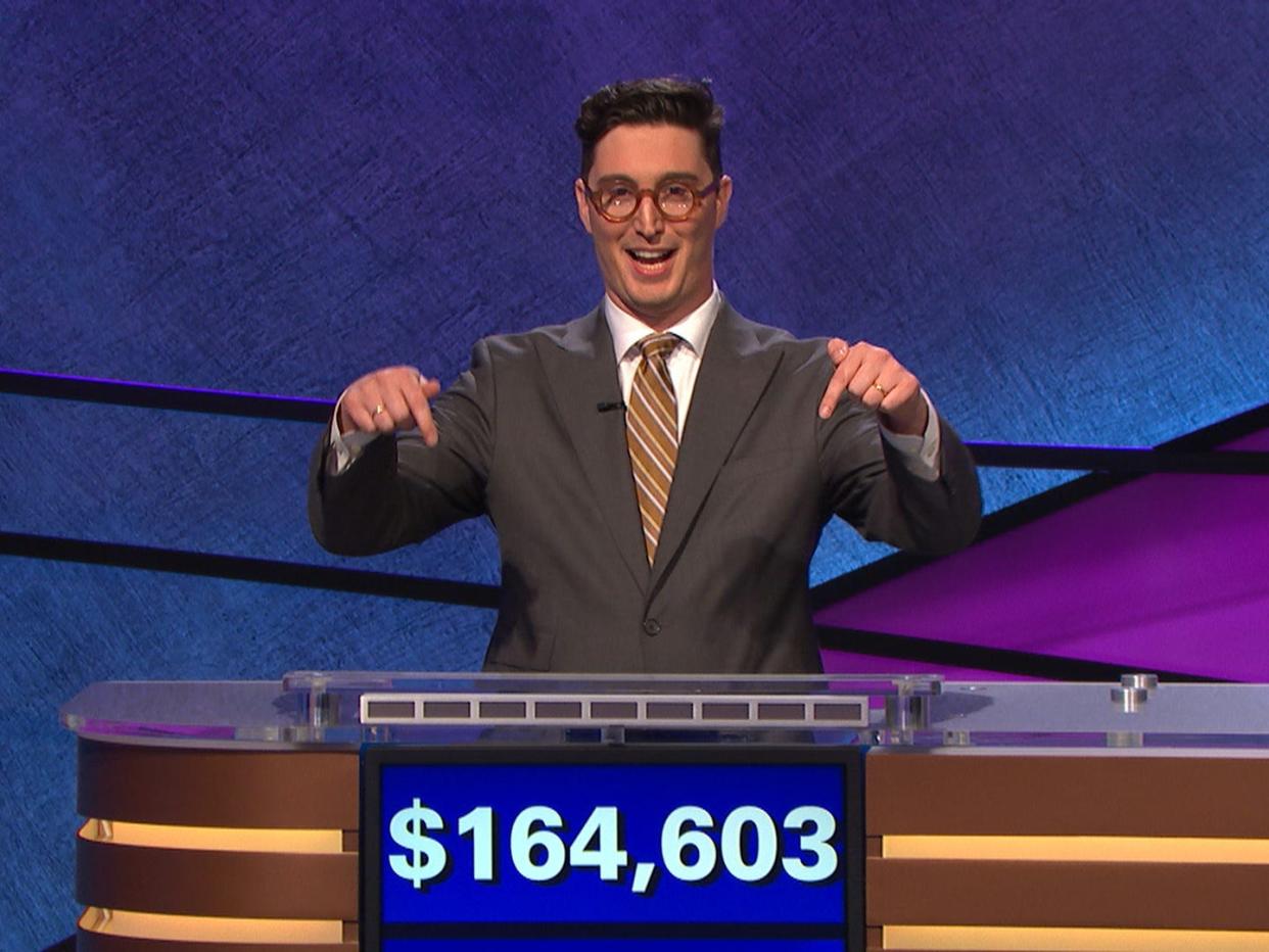 Buzzy Cohen competes on "Jeopardy!"