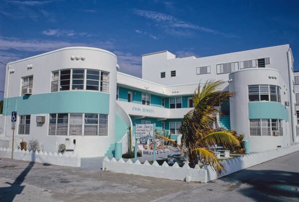 Twin Towers Apartments, Hollywood Beach, Florida.