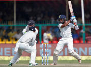 Cricket - India v New Zealand - First Test cricket match - Green Park Stadium, Kanpur, India - 25/09/2016. India's Cheteshwar Pujara plays a shot. REUTERS/Danish Siddiqui