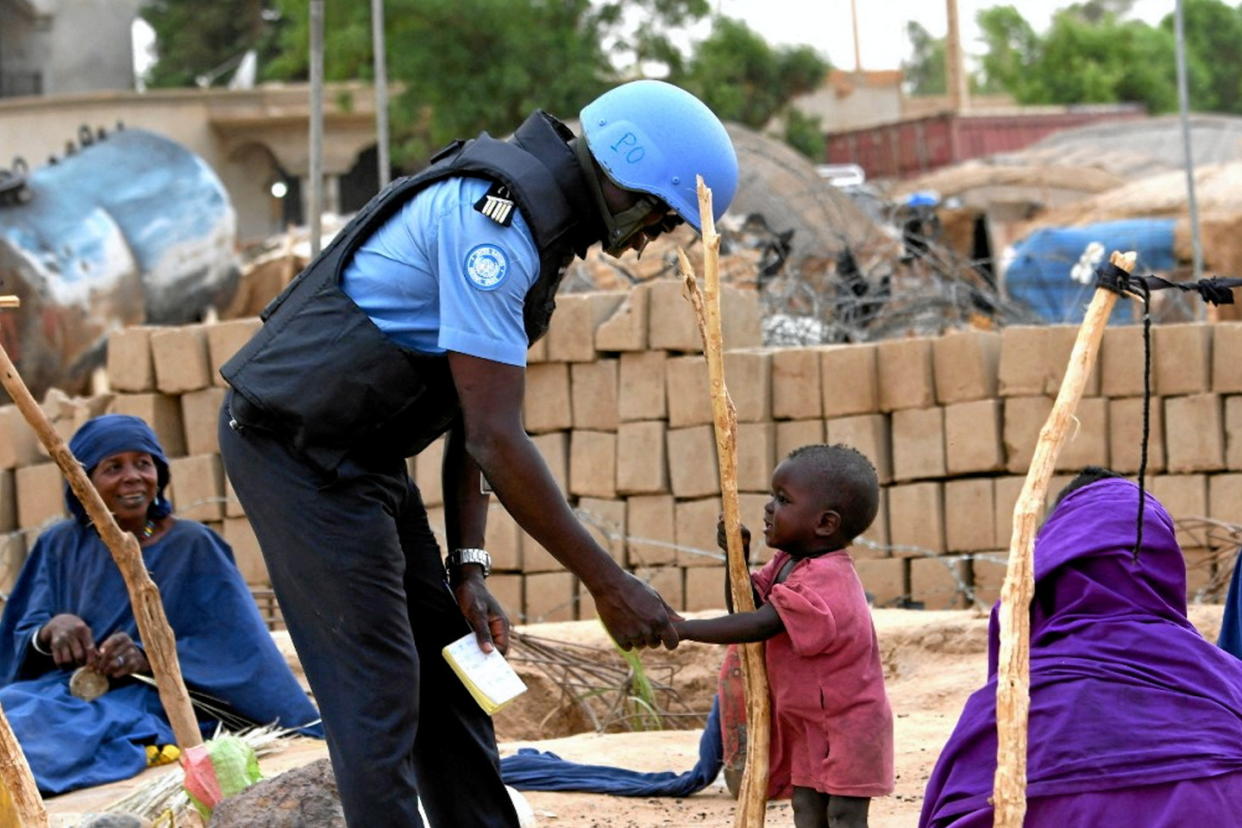 Ce vendredi, le Conseil de sécurité de l'ONU se prononce sur l'avenir de la mission de maintien de la paix au Mali (image d'illustration).  - Credit:SEYLLOU / AFP