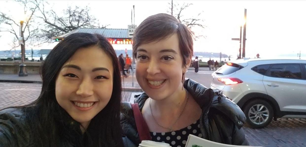 The author (right) during a trip to Seattle to visit her best friend, Haeyoon, two years after her recovery. (Photo: Courtesy of Meghan Beaudry)