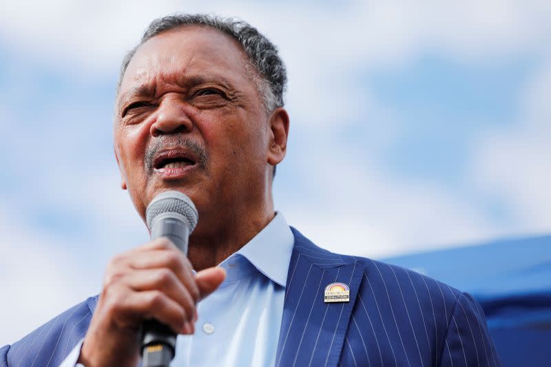 FILE PHOTO: Reverend Jesse Jackson Speaks in Minneapolis to Memorialize George Floyd