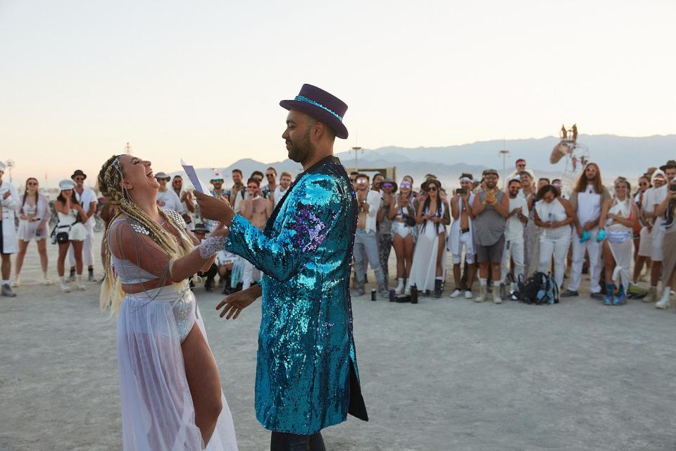 Ari and Chase Burning Man wedding