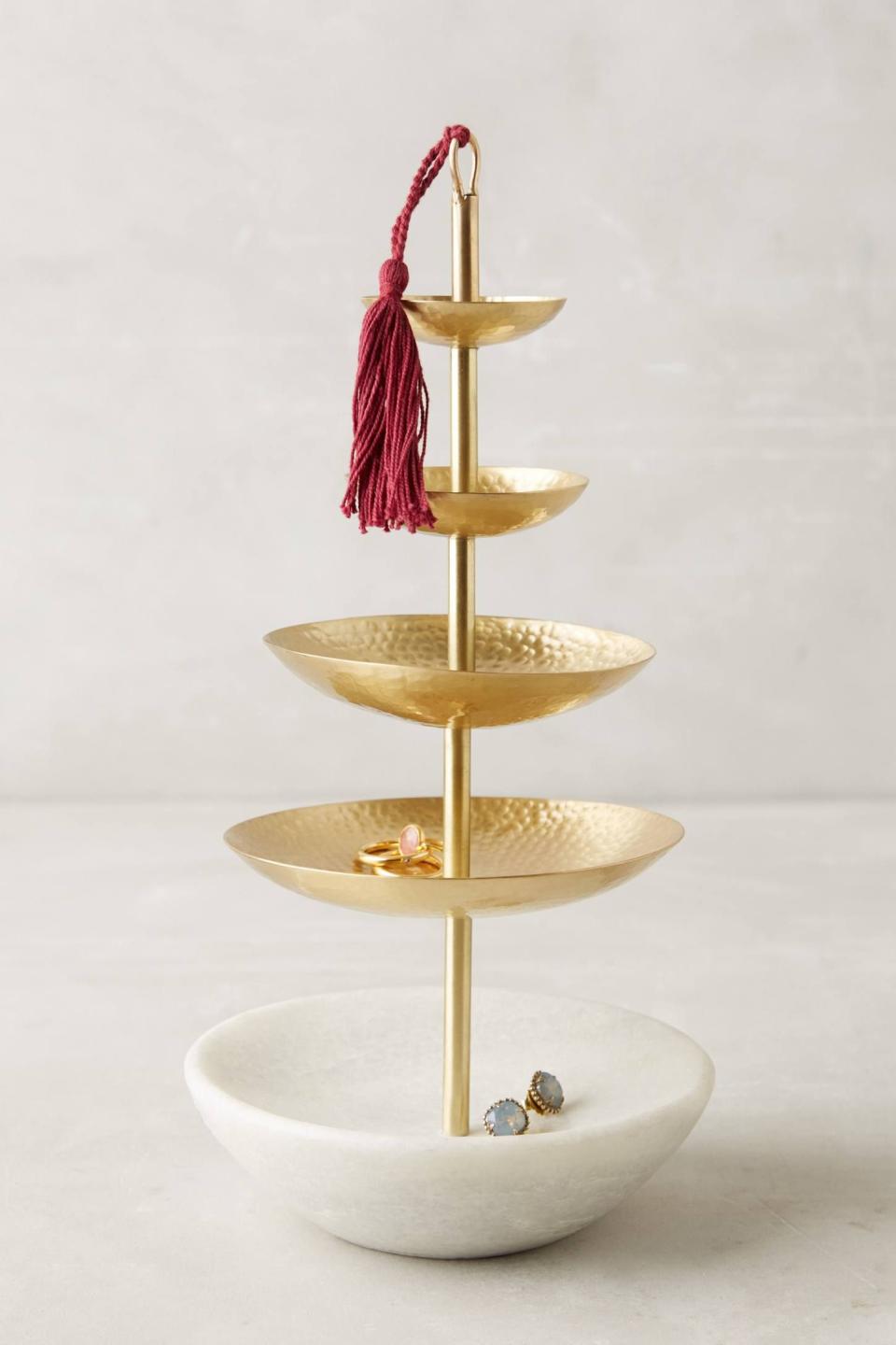 3) Tasseled Jewelry Stand