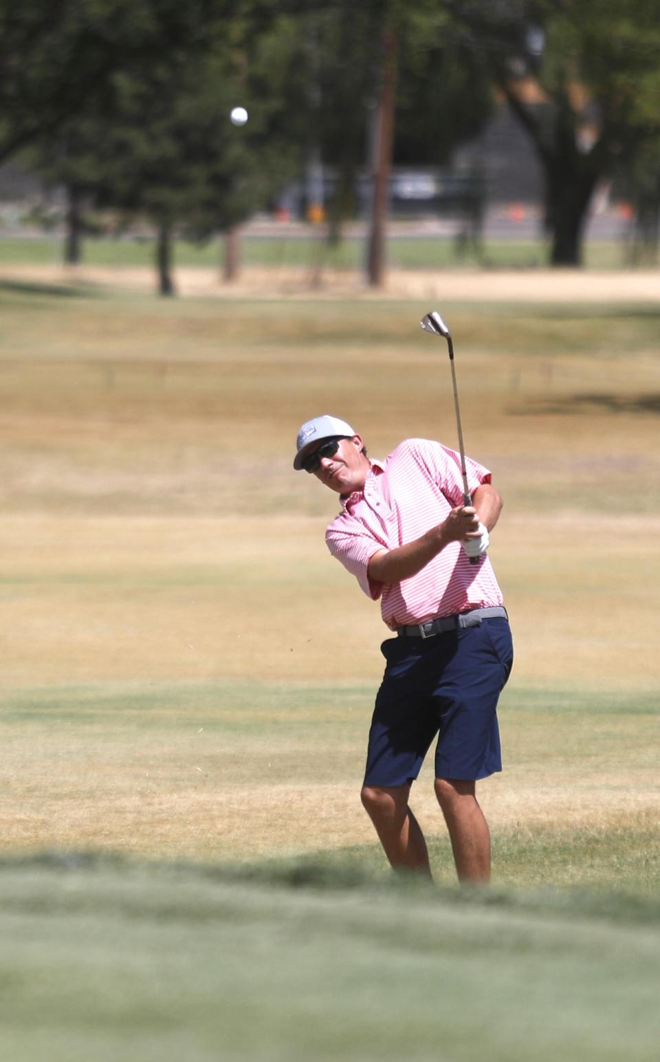 Kale Hughes, shown here in last year's LakeRidge Stampede, is leading the tournament along with his playing partner Brady Shivers. The two Seminole residents shot 11-under-par 61 in Friday's first round.