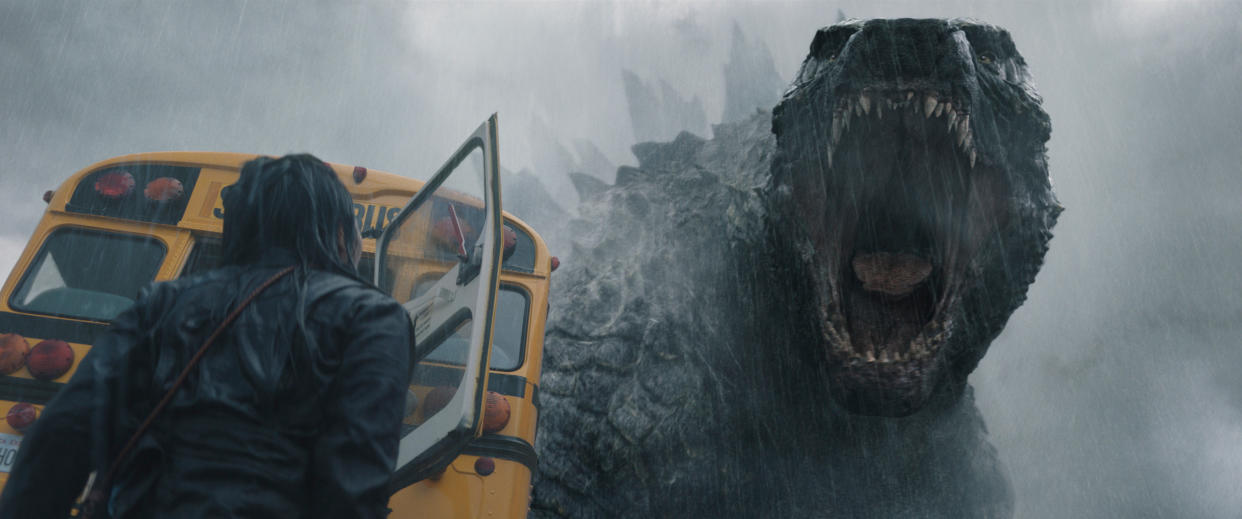 Godzilla roars in the Apple TV+ series, Monarch: Legacy of Monsters. (Courtesy Apple TV+)