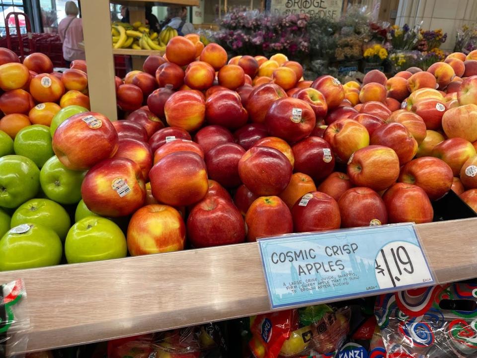 Cosmic Crisps are a cross between Enterprise and Honeycrisp apples.