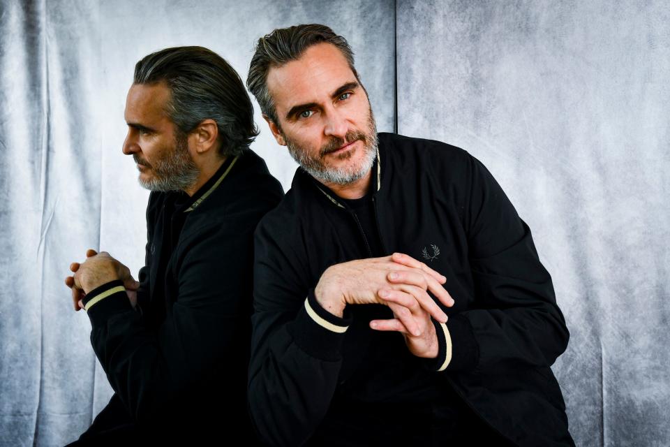 Joaquin Phoenix poses for a portrait at The Four Seasons Hotel in Beverly Hills, California. Phoenix stars in an Oscar-ready role as the iconic villain in "Joker."