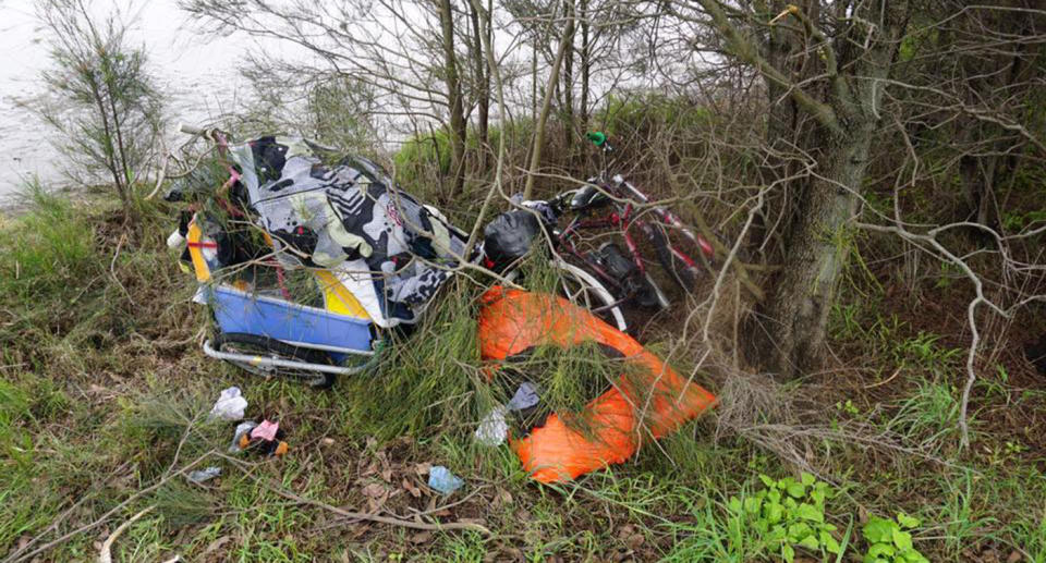 Man slams dumpers after pile of rubbish left on walking track