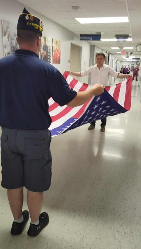 A flag ceremony for veterans has been a tradition at Marion General Hospital since 2017.