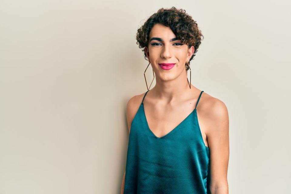 transgender person smiling