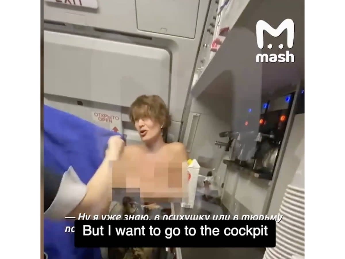 The incident happened after she was spotted smoking in the plane toilet  (Mash)