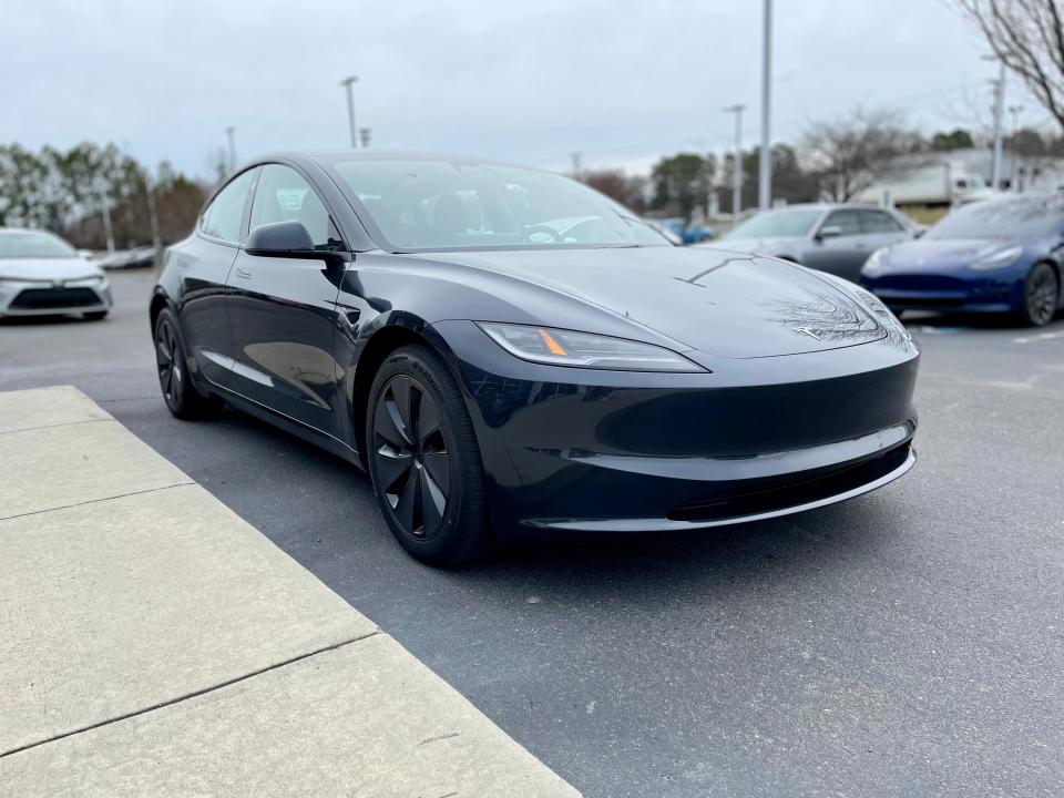 a black Tesla