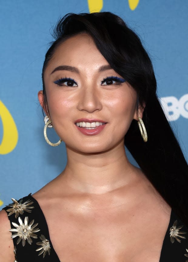 Poppy Liu attends the Los Angeles Season 2 premiere of HBO Max's "Hacks" at the DGA Theater Complex on May 09, 2022.<p><a href="https://www.gettyimages.com/detail/1396395738" rel="nofollow noopener" target="_blank" data-ylk="slk:David Livingston/Getty Images;elm:context_link;itc:0;sec:content-canvas" class="link ">David Livingston/Getty Images</a></p>