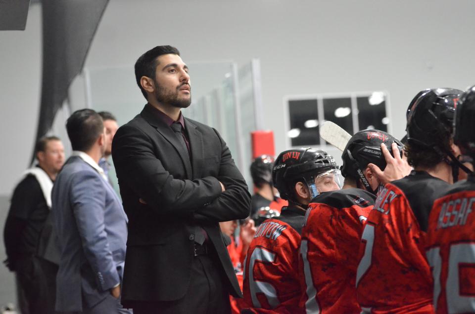 Nick Robone is the associate coach of the UNLV hockey team. (Photo courtesy Beth Parrish)