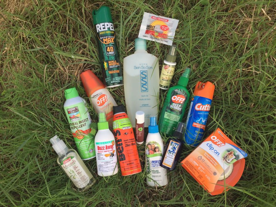 We tried 16 bug repellents in the woods near our house on our body and on fruit to see which ones worked best.