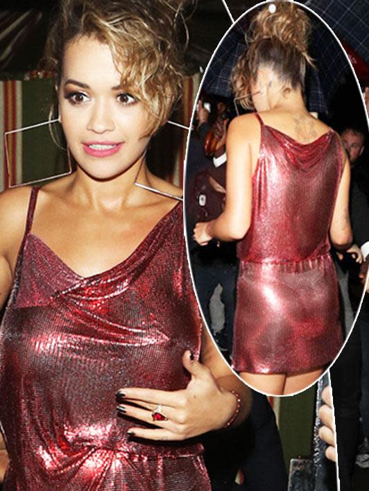 Rita Ora squeezes into PVC lingerie with sheer panels as she exposes toned  midriff - Daily Star