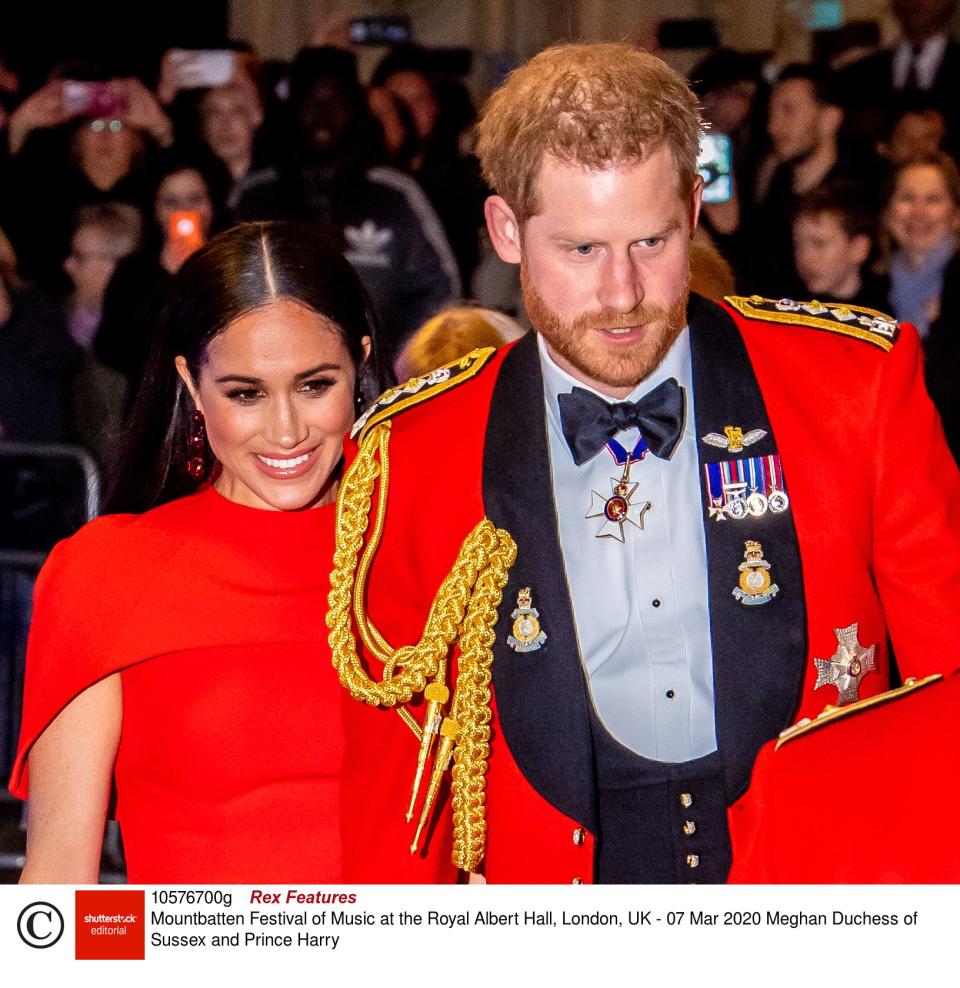 The Duke and Duchess of Sussex in March (Rex Features)