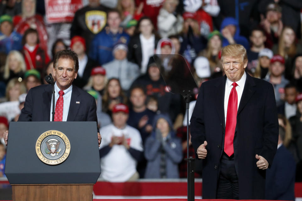 Renacci appears at a campaign event with President Donald Trump, who offered Renacci his full endorsement. (Photo: THE ASSOCIATED PRESS)