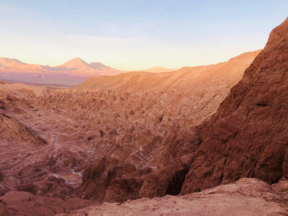 An image of the Atacama Desert in Chile, where scientists have found evidence of an exploding comet turning patches of soil into glass.
