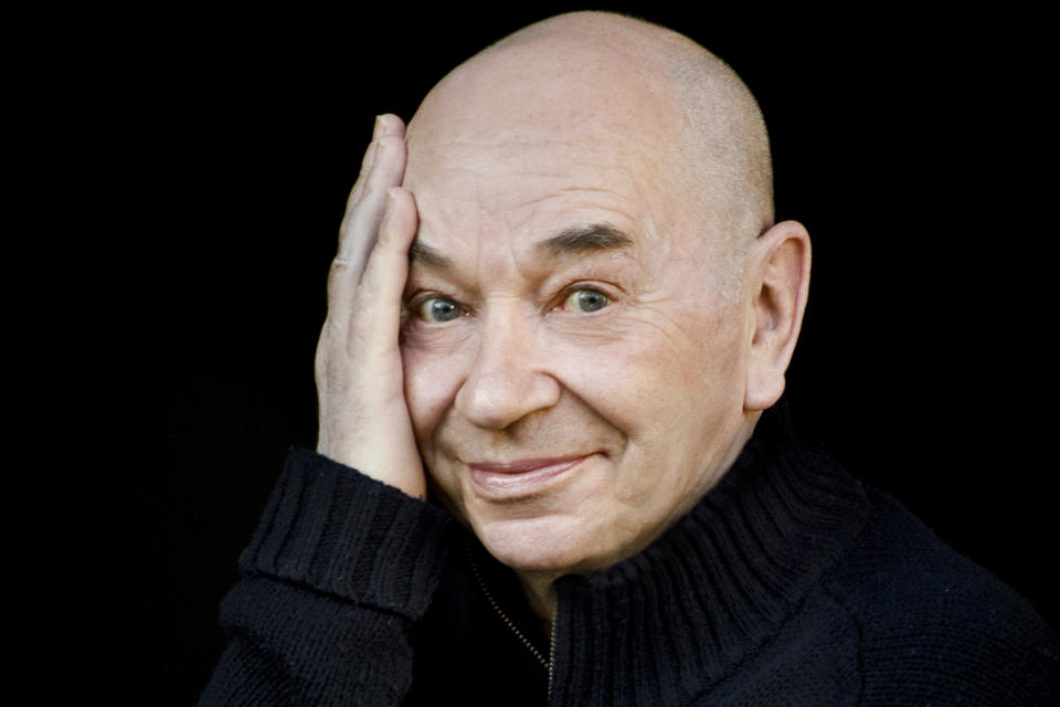 This 2008 photo provided by Richard Haughton shows Lindsay Kemp. On Saturday, Aug. 25, 2018, the influential British dancer, choreographer and mime artist, known for tutoring singers David Bowie and Kate Bush during his career, died at 80. (Richard Haughton via AP)