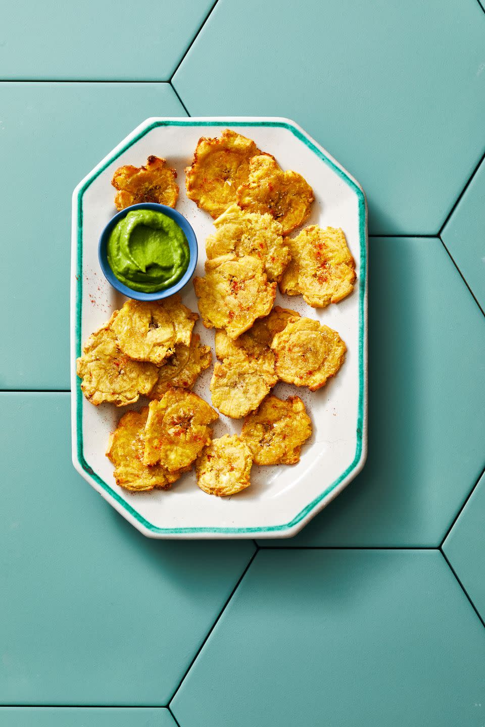 Air Fryer Tostones with Cilantro Dip