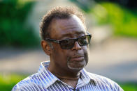 Pastor Russell Bell, of State Tabernacle Church of God in Christ, speaks during an interview with The Associated Press in the aftermath of a shooting at a supermarket the day before, in Buffalo, N.Y., Sunday, May 15, 2022. (AP Photo/Matt Rourke)