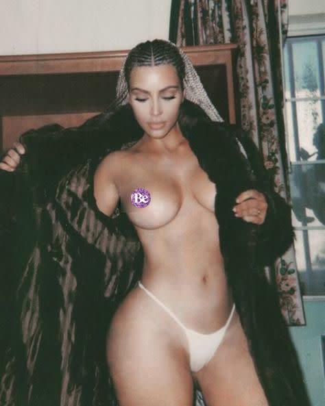 Kim K posed up a storm baring all on Instagram. Source: Instagram / @kimkardashian