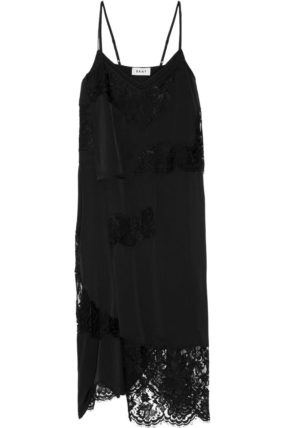 DNKY Lace Panel Slip Dress