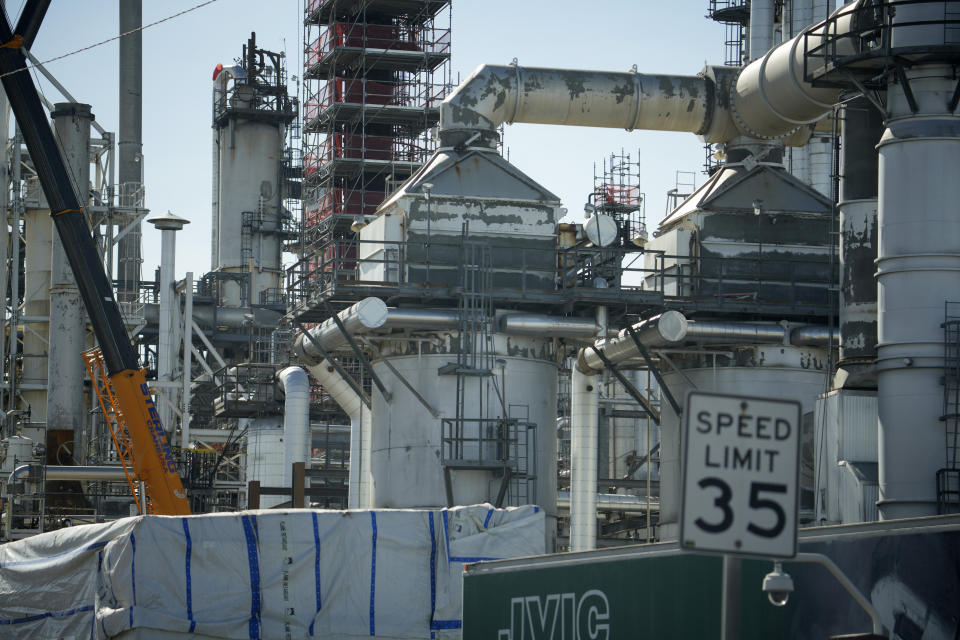 File - The Suncor fuel and petroleum products refinery is shown on Saturday, Feb. 25, 2023, in Commerce City, Colo. The Labor Department releases the producer price index for June, an indicator of inflation at the wholesale level. (AP Photo/David Zalubowski, File)