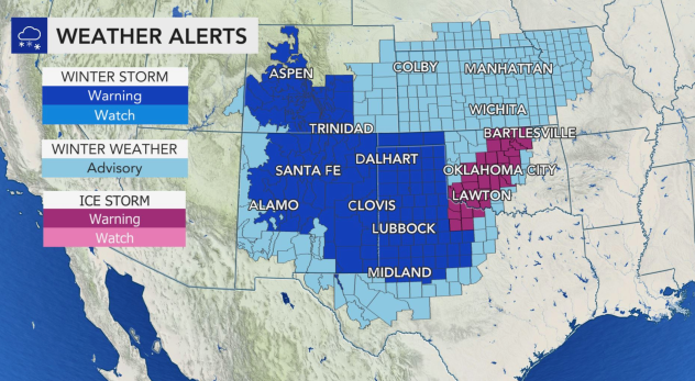 Winter weather warnings