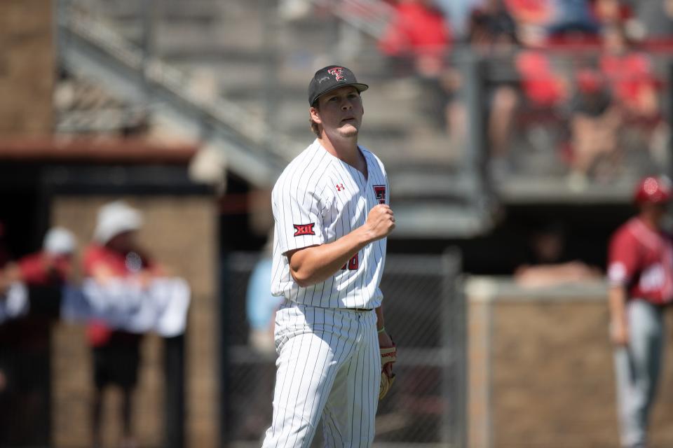 Texas Tech pitcher Chase Hampton struck out nine, his career high, for the second game in a row to help the Red Raiders beat Oklahoma 10-2 on Saturday. It was the regular-season finale for the Red Raiders.