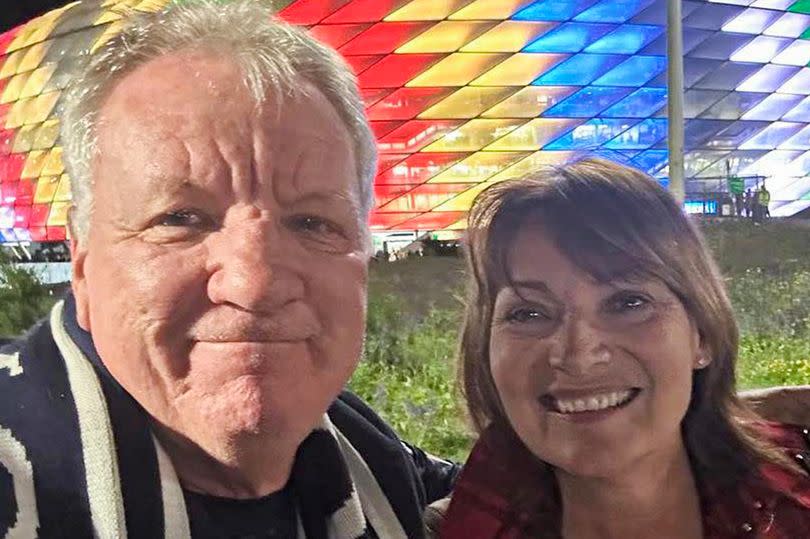 Lorraine Kelly reported live from Munich for the Euro 2024 with her husband Steve
