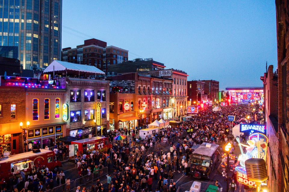 The NFL Draft, including this 2019 scene in Nashville, has become perhaps the league's top offseason marketing opportunity.