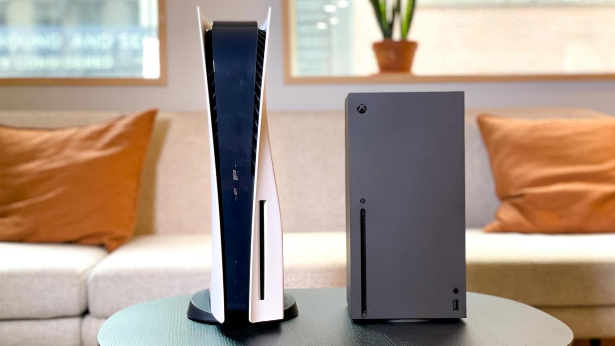  A photo representing the PS5 vs. Xbox Series X. 